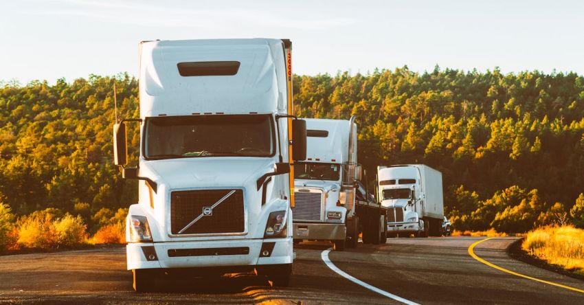 Trucks - White Volvo Semi-truck on Side of Road